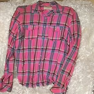 Aeropostale flannel pink,blue,white,black XL🍂🍂